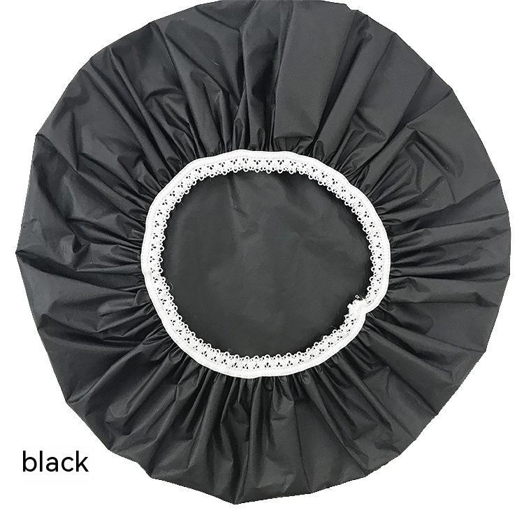 Solid Color Shower Cap Single Layer Plastic Dustproof Shower Cap Home Practical Shower Cap Kitchen Lampblack Cap Manufacturer