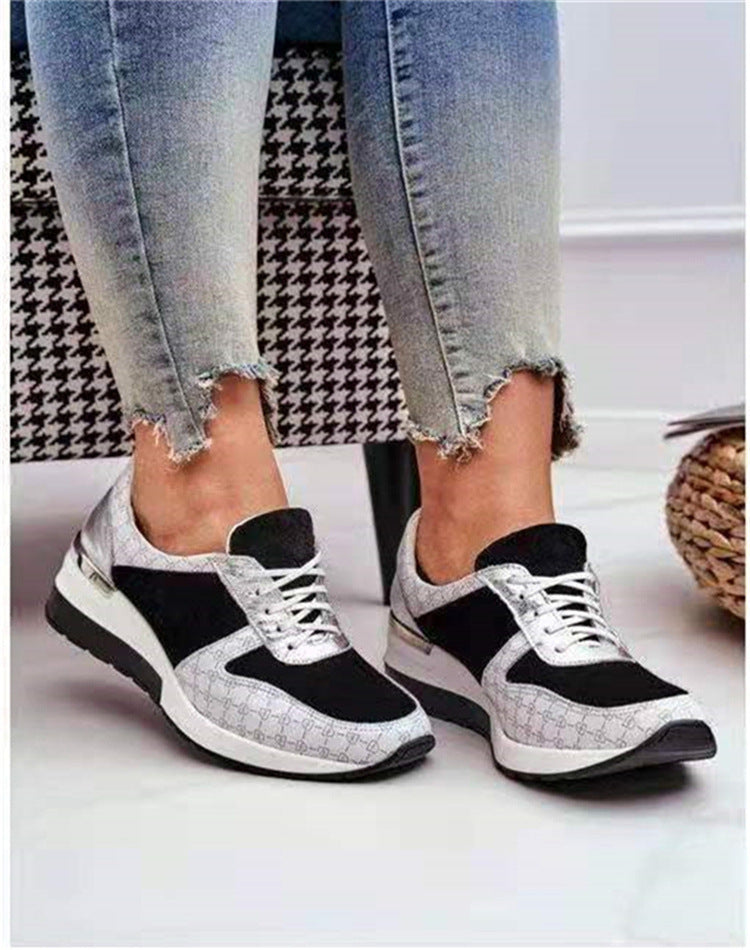 Low Cut Daily Black Breathable Female Round Toe Women's Shoes