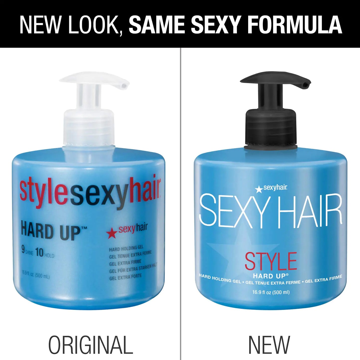 SexyHair Style Hard Up Hard Holding Gel | Extreme Hold | Non-Flaking Formula | All Hair Types Hard Up | 16.9 fl oz