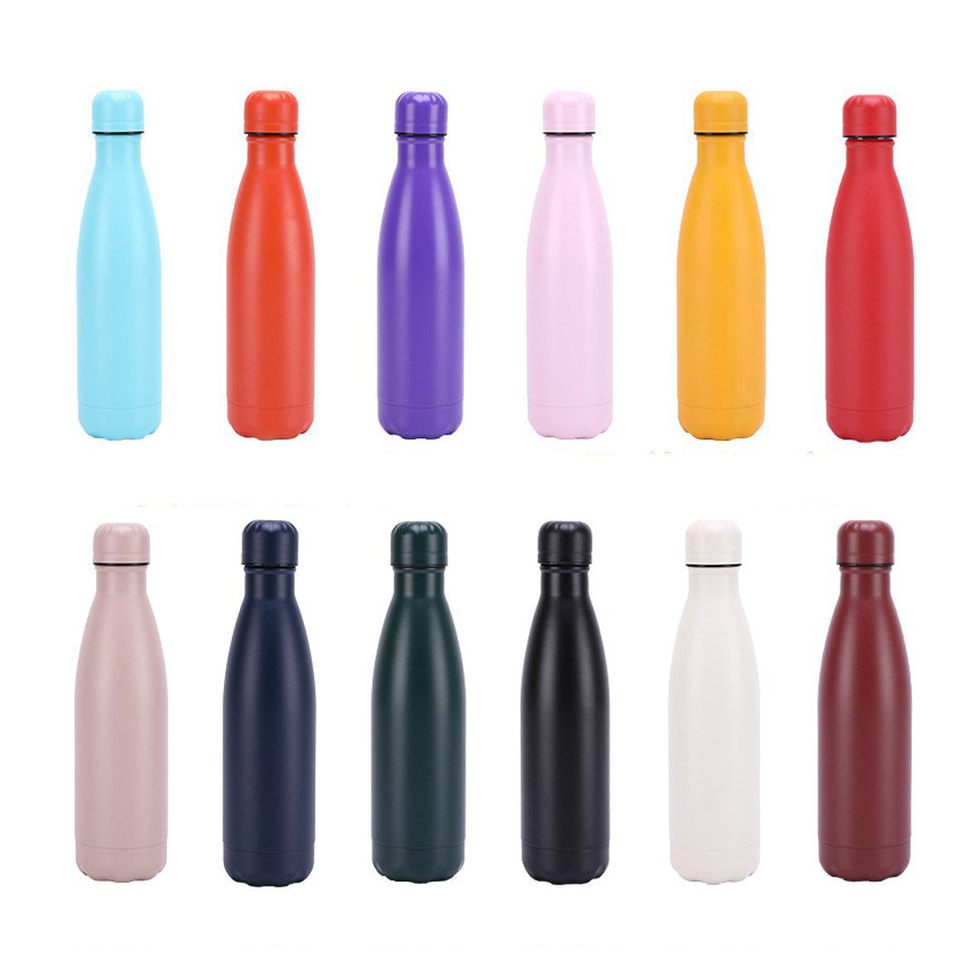 Insulated Stainless Steel Water Bottle Mug Rubber Painted Surface Vacuum Flask Coffee Cup Bottle