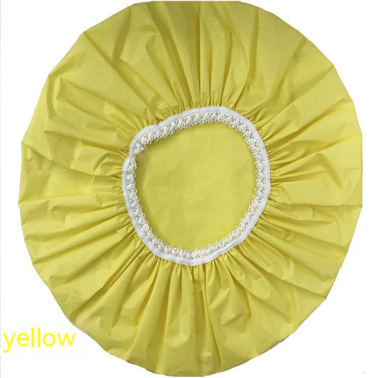 Solid Color Shower Cap Single Layer Plastic Dustproof Shower Cap Home Practical Shower Cap Kitchen Lampblack Cap Manufacturer