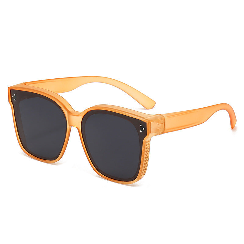 Summer Driving Sun Protection Polarized Light One Mirror Dual Use Anti Glare Trendy Sunglasses