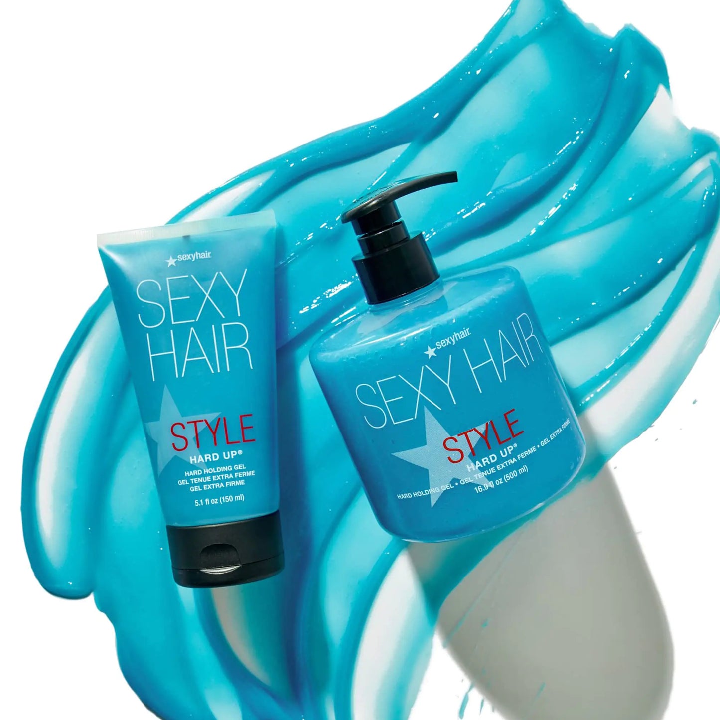 SexyHair Style Hard Up Hard Holding Gel | Extreme Hold | Non-Flaking Formula | All Hair Types Hard Up | 16.9 fl oz