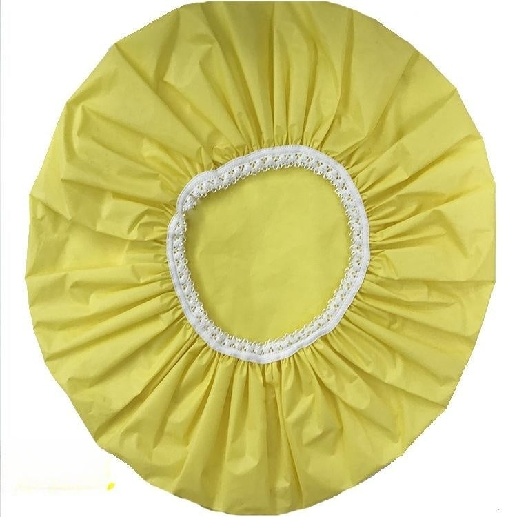 Solid Color Shower Cap Single Layer Plastic Dustproof Shower Cap Home Practical Shower Cap Kitchen Lampblack Cap Manufacturer