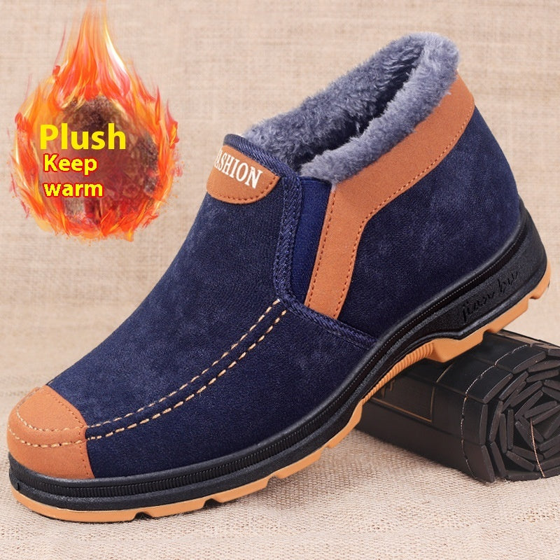 Men's Traditional Cotton Shoes Warm With Velvet