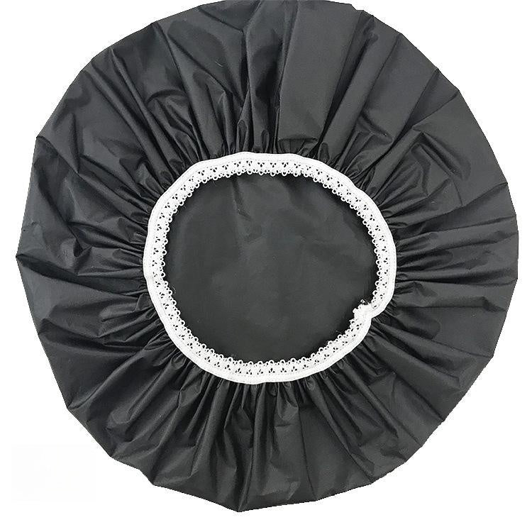 Solid Color Shower Cap Single Layer Plastic Dustproof Shower Cap Home Practical Shower Cap Kitchen Lampblack Cap Manufacturer